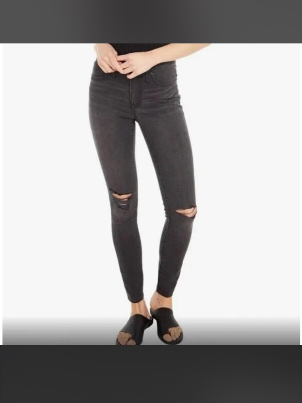 Madewell 9’ High Rise Black Skinny Jean